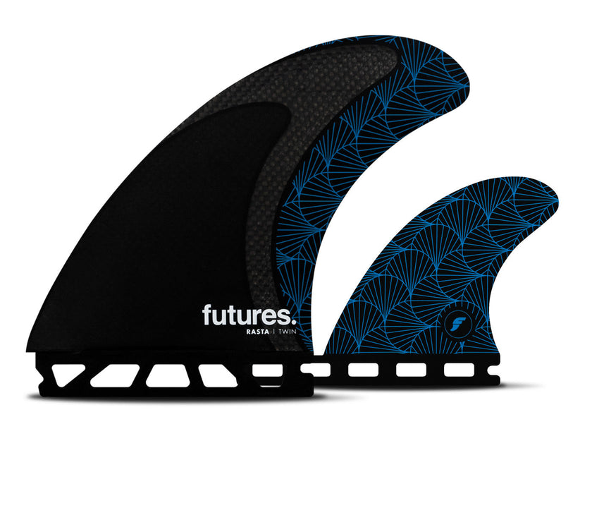 FUTURES FINS RASTA TWIN+1 - BLACK BLUE(Futures Rasta Twin 1 Black Purple)