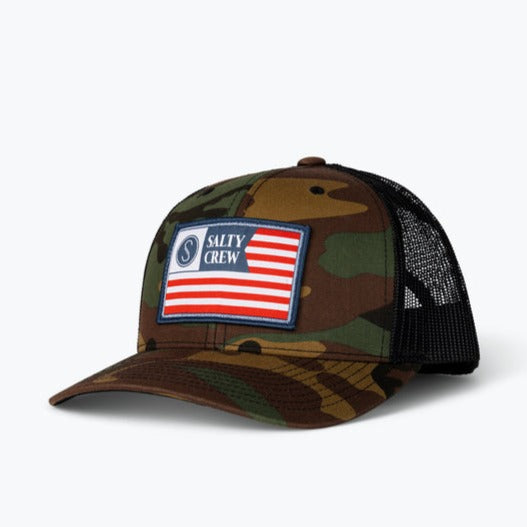SALTY CREW FREEDOM FLAG RETRO TRUCKER(Salty Crew Freedom Flag Retro Trucker)