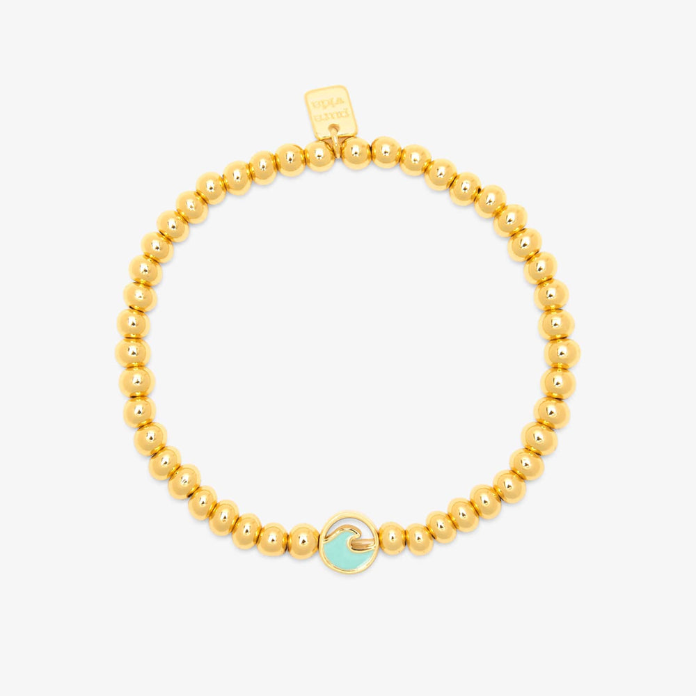 PURA VIDA ENAMEL WAVE BALL BEAD STRETCH BRACELET(Pura Vida Enamel Wave Ball Bead Stretch Bracelet)