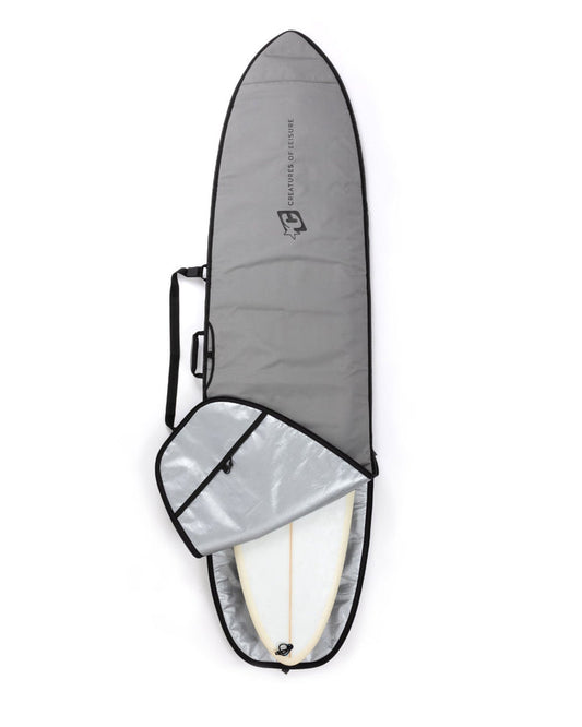 CREATURES OF LEISURE FISH ICON SURFBOARD BAG SILVER BLACK(Creatures Of Leisure Fish Icon Board Bag Silver Black)