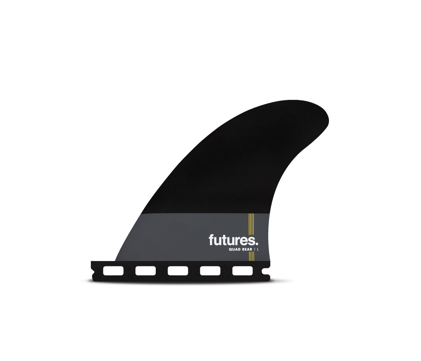 FUTURES FINS PIVOT HC LARGE QUAD REAR PAIR - BLACK(Futures Fins Pivot Hc Large Quad Rear Pair Black)