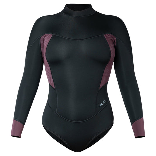  XCEL WOMEN'S AXIS LONG SLEEVE BACK ZIP CHEEKY CUT SPRING SUIT 2MM(Womens Axis Long Sleeve Back Zip Cheeky Cut Spring Wetsuit 2mm)