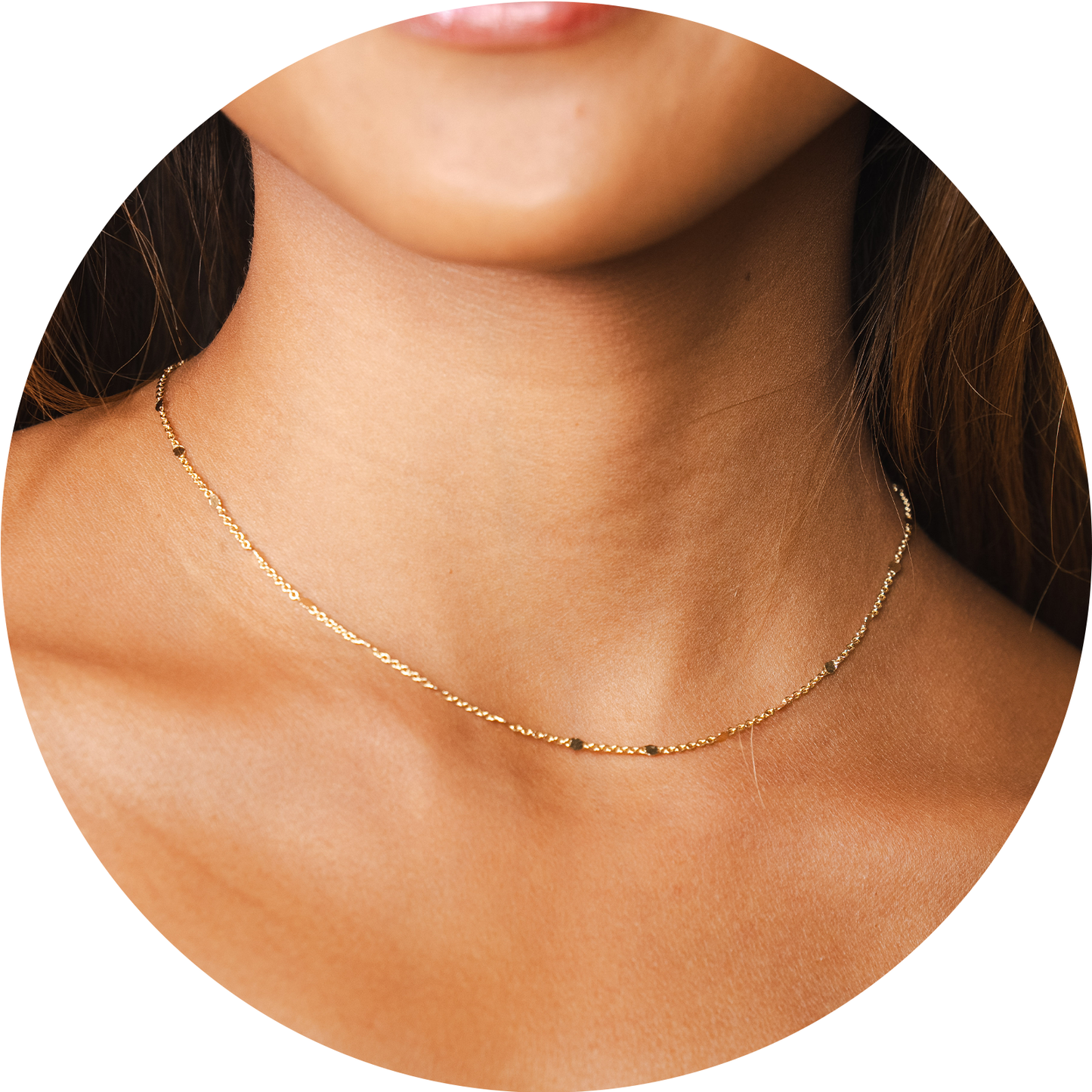  LOTUS & LUNA GOLD CHAIN NECKLACE(Lotus Luna Gold Chain Necklace)