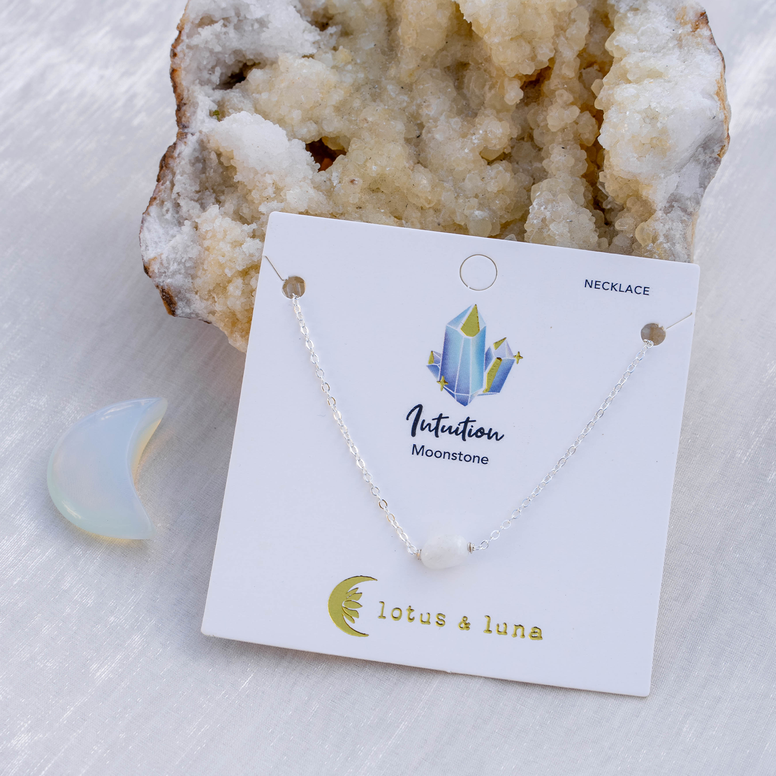  LOTUS & LUNA STONE OF THE EARTH NECKLACE(Lotus Luna Stone Of The Earth Necklace)