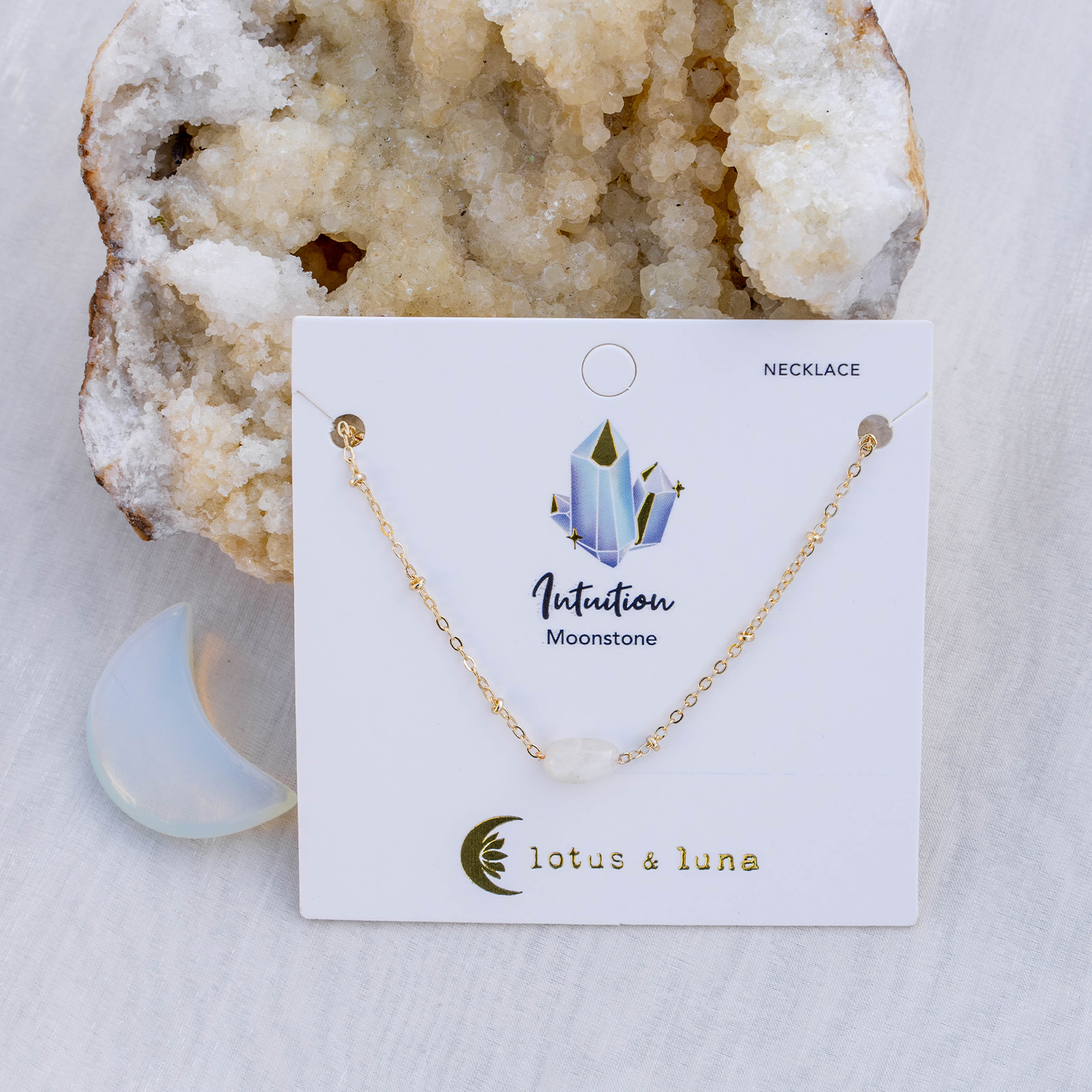  LOTUS & LUNA STONE OF THE EARTH NECKLACE(Lotus Luna Stone Of The Earth Necklace)