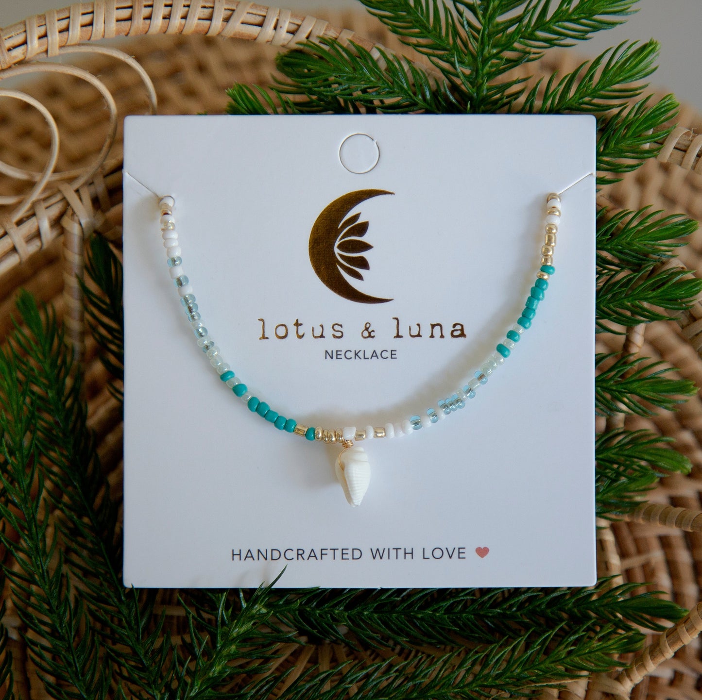  LOTUS & LUNA SEED BEAD NECKLACES(Lotus Luna Sead Beed Necklaces)