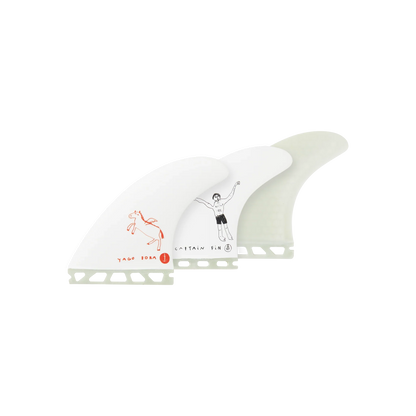  CAPTAIN FIN CO. YAGO DORA 3 FIN LARGE WHITE(Captain Fin Co Yago Dora 3 Fin Large White)