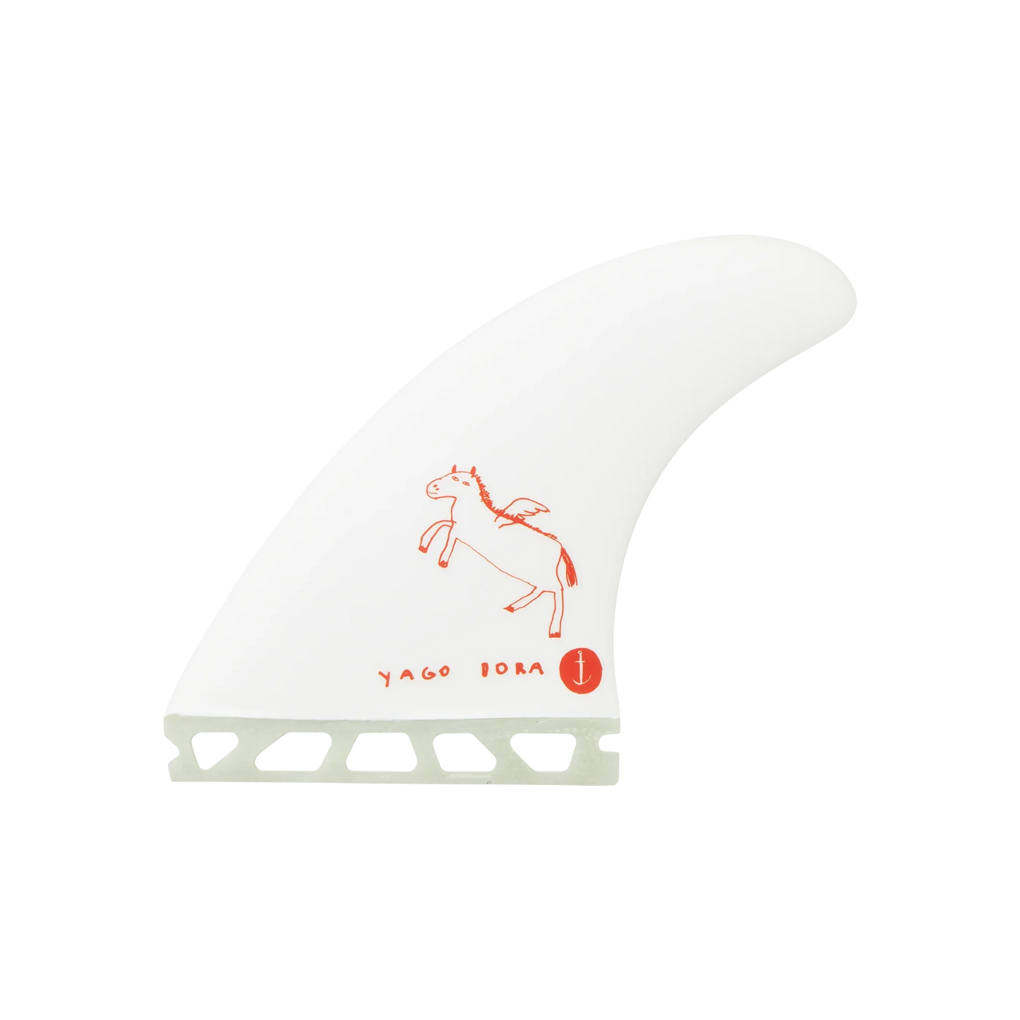  CAPTAIN FIN CO. YAGO DORA 3 FIN LARGE WHITE(Captain Fin Co Yago Dora 3 Fin Large White)