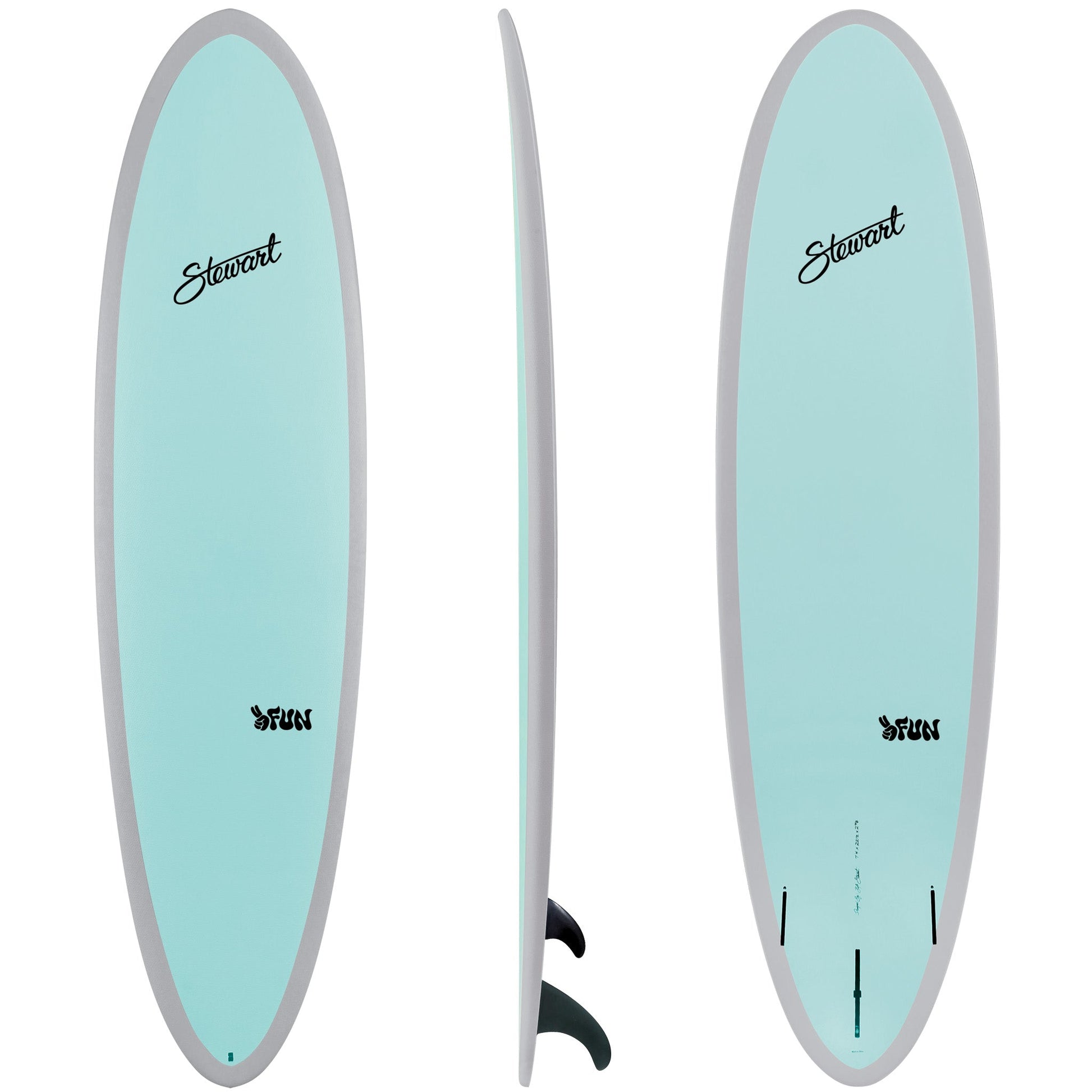  7'4 HYDROCUSH 2FUN (7'4 X 22 1/2" X 2 7/8") AQUA(74 Hydrocush 2fun 74 X 22 1 2 X 2 7 8)