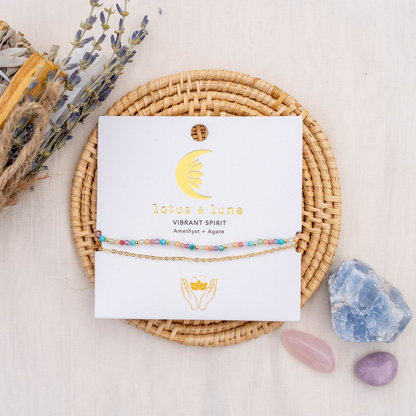  LOTUS & LUNA 2MM HEALING BRACELET(Lotus Luna Peace Stone Of The Earth Bracelet)
