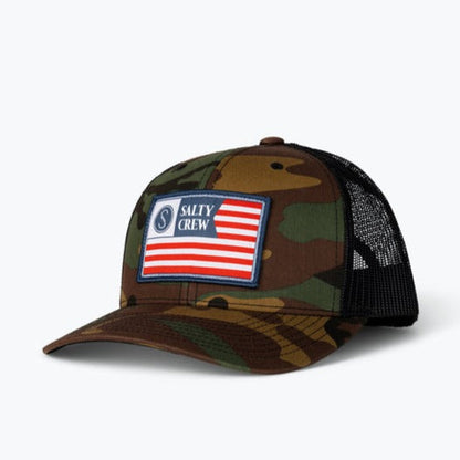  SALTY CREW FREEDOM FLAG RETRO TRUCKER(Salty Crew Freedom Flag Retro Trucker)