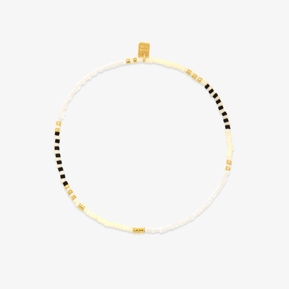  PURA VIDA MIXED SEED BEAD GOLD STRETCH ANKLET(Pura Vida Mixed Seed Bead Gold Stretch Anklet)