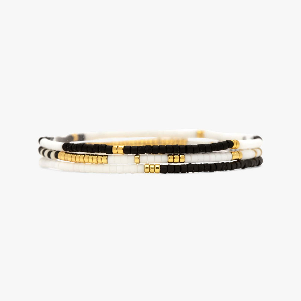  PURA VIDA MIXED SEED BEAD GOLD STRETCH BRACELET(Pura Vida Mixed Seed Bead Gold Stretch Bracelet)