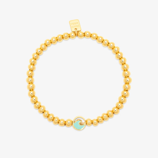  PURA VIDA ENAMEL WAVE BALL BEAD STRETCH BRACELET(Pura Vida Enamel Wave Ball Bead Stretch Bracelet)