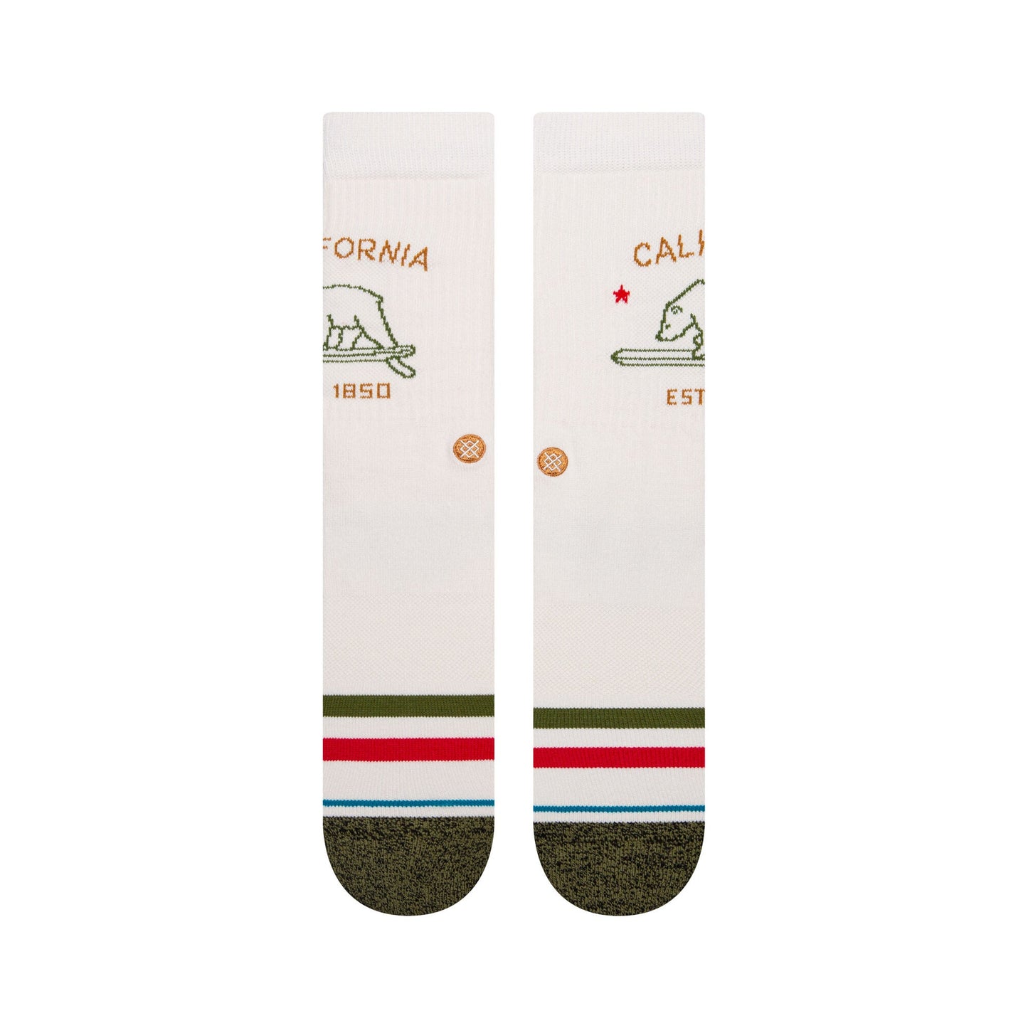  STANCE MEN'S CALIFORNIA REPUBLIC 2 CREW SOCKS(Stance Mens California Republic 2 Crew Socks)