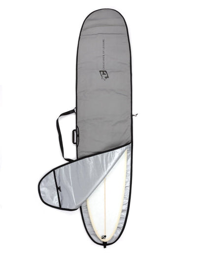  CREATURES OF LEISURE LONGBOARD ICON LITE SURFBOARD BAG - SILVER BLACK(Creatures Longboard Icon Silver Black)
