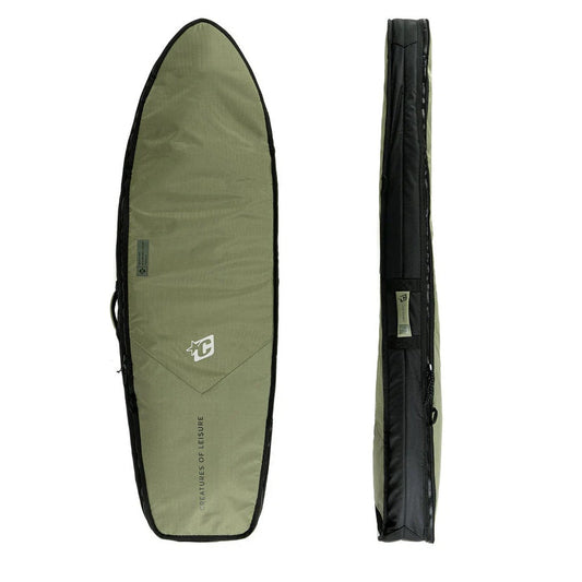  CREATURES OF LEISURE FISH DOUBLE SURFBOARD TRAVEL BAG MILITARY BLACK(Creatures Of Leisure Fish Double Dt2 0 Military Black)