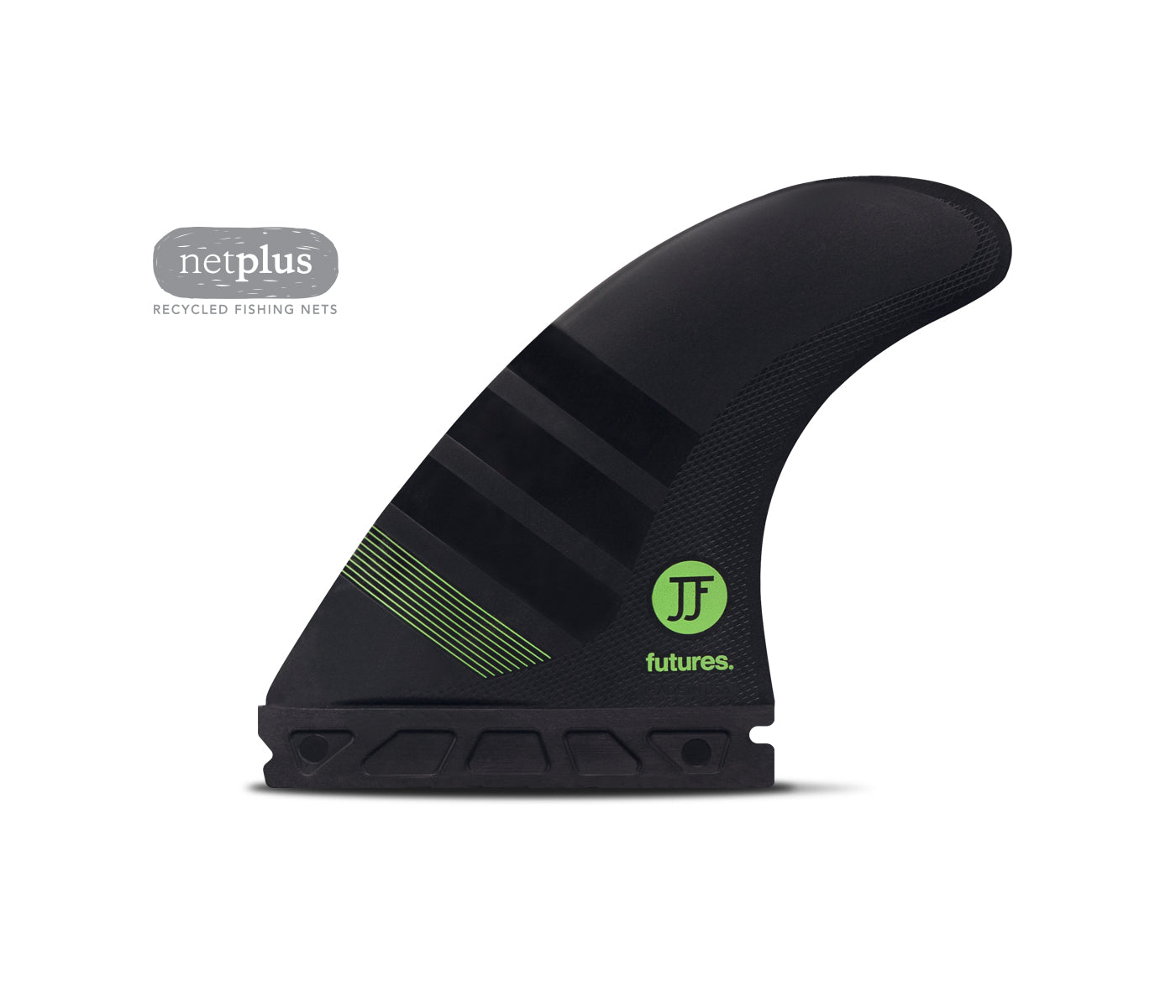  FUTURES FINS JJF MEDIUM ALPHA THRUSTER - CARBON/GREEN(Futures Fins Jjf Medium Alpha Thruster Carbon Green)