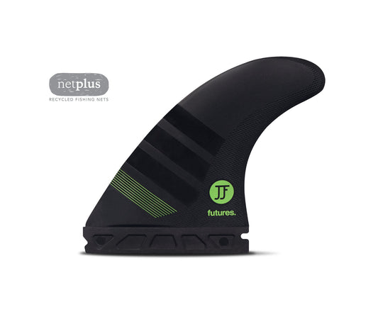  FUTURES FINS JJF MEDIUM ALPHA THRUSTER - CARBON/GREEN(Futures Fins Jjf Medium Alpha Thruster Carbon Green)