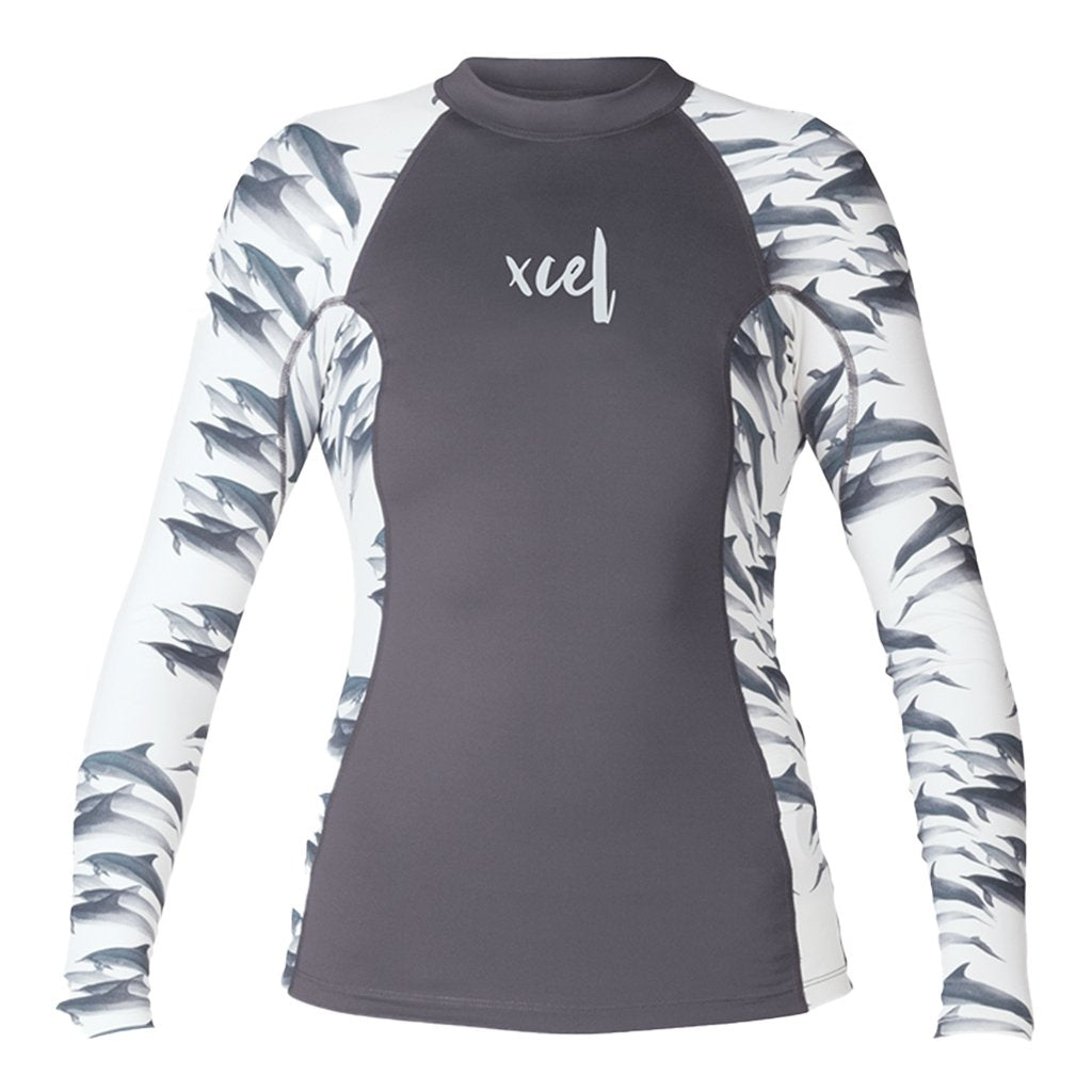  XCEL GIRLS PREMIUM STRETCH L/S UV TOP(Xcel Girls Premium Stretch L S Uv Top)