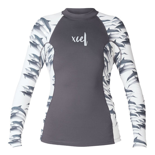  XCEL GIRLS PREMIUM STRETCH L/S UV TOP(Xcel Girls Premium Stretch L S Uv Top)