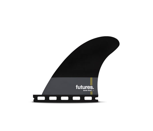  FUTURES FINS PIVOT HC LARGE QUAD REAR PAIR - BLACK(Futures Fins Pivot Hc Large Quad Rear Pair Black)