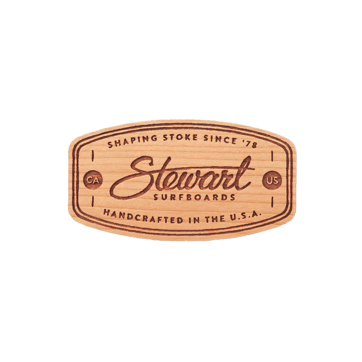  STEWART SURFBOARDS WOOD ENGRAVED MAGNET(Stewart Surfboards Wood Engraved Magnet)