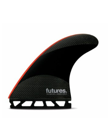  FUTURES FINS JJ-2 LARGE TECHFLEX THRUSTER - BLACK/BRIGHT RED(Futures Fins Jj 2 Large Techflex Thruster Black Bright Red)