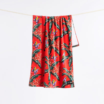  SLOWTIDE JUNGLE BIRDS X HOFFMAN FABRICS TOWEL(Slowtide Jungle Birds X Hoffman Fabrics Towel Copy)