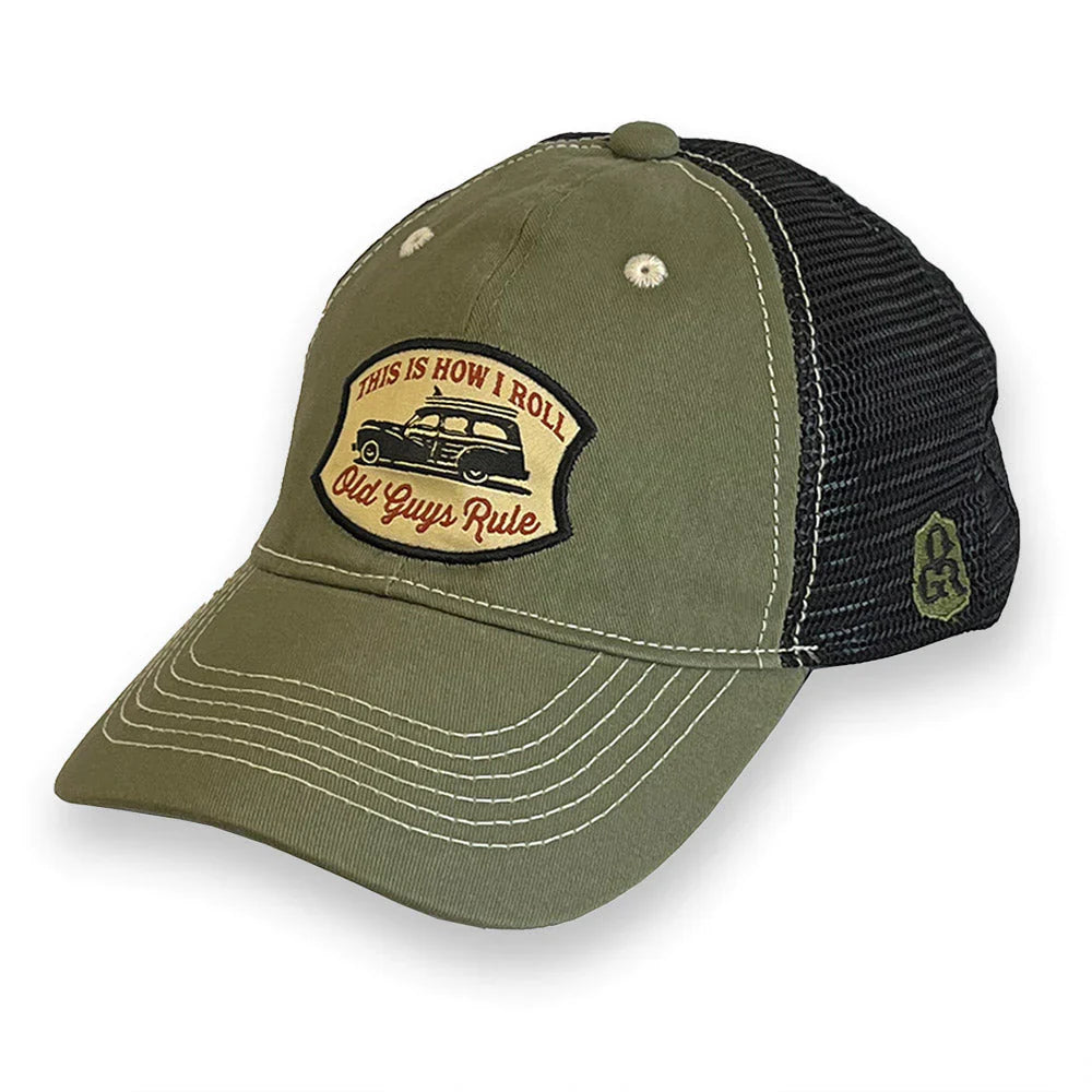  OLD GUYS RULE - HOW I ROLL TRUCKER HAT(Old Guys Rule How I Roll Trucker Hat)