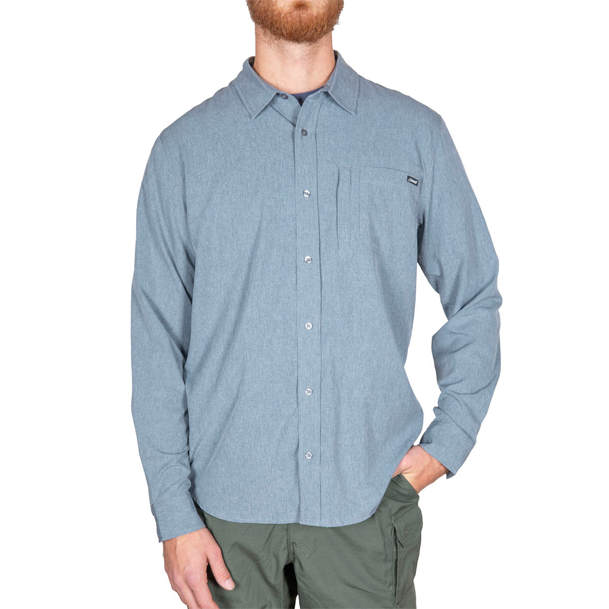  STEWART MEN'S ATMOS L/S TECHNICAL BUTTON UP SHIRT(Stewart Mens Atmos L S Button Up Shirt)