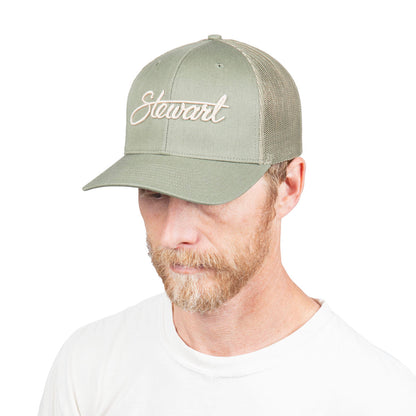  STEWART SCRIPT RETRO TRUCKER HAT(Stewart Script Retro Trucker Hat)