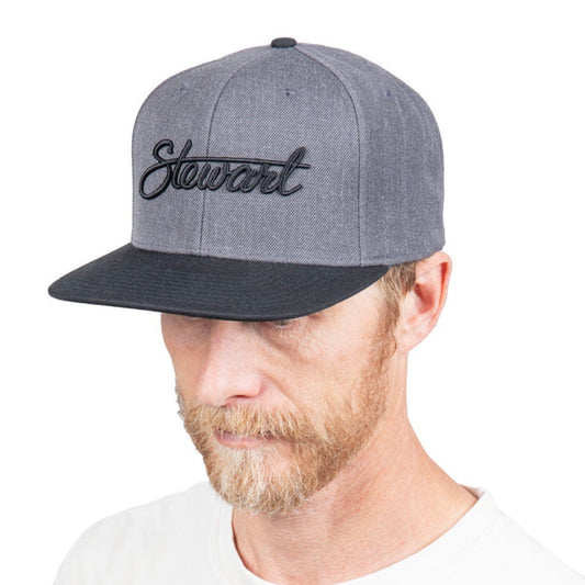  STEWART SCRIPT FLATBILL WOOL HAT(Stewart Script Flatbill Wool Trucker Hat)