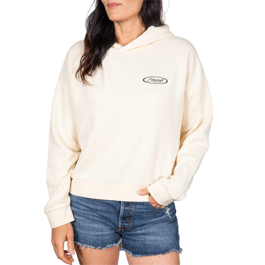  STEWART SURF OVAL WOMEN'S CROP HOODED SWEATSHIRT(Stewart Surf Oval Womens Crop Hooded Sweatshirt)