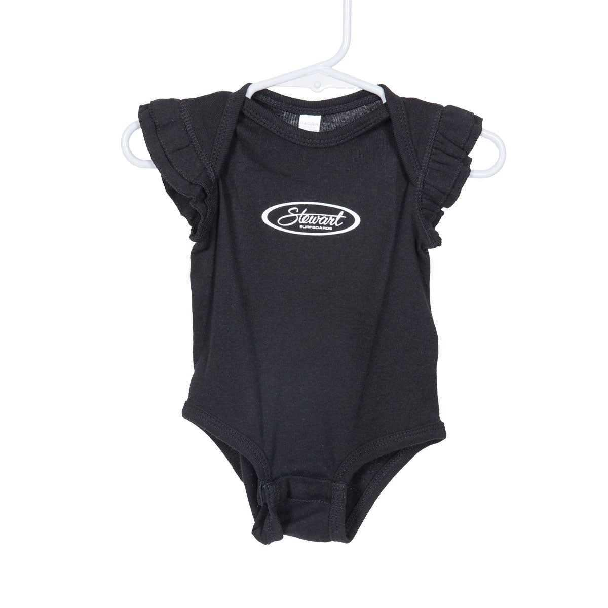  STEWART SURF OVAL GIRLS S/S FLUTTER SLEEVE BABY ONESIE(Stewart Surf Oval Girls S S Flutter Sleeve Baby Onesie)