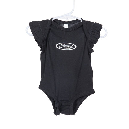  STEWART SURF OVAL GIRLS S/S FLUTTER SLEEVE BABY ONESIE(Stewart Surf Oval Girls S S Flutter Sleeve Baby Onesie)