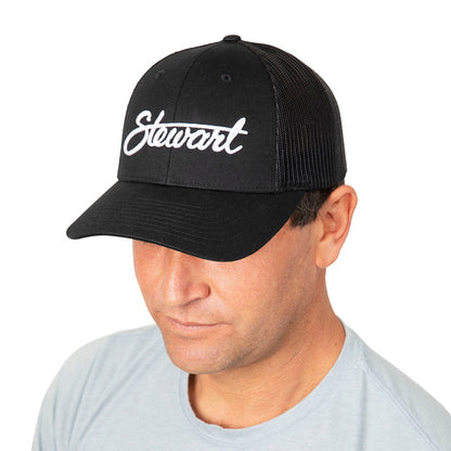  STEWART SCRIPT LOW PRO TRUCKER HAT MED/LRG(Stewart Script Low Pro Trucker Hat Med Lrg)