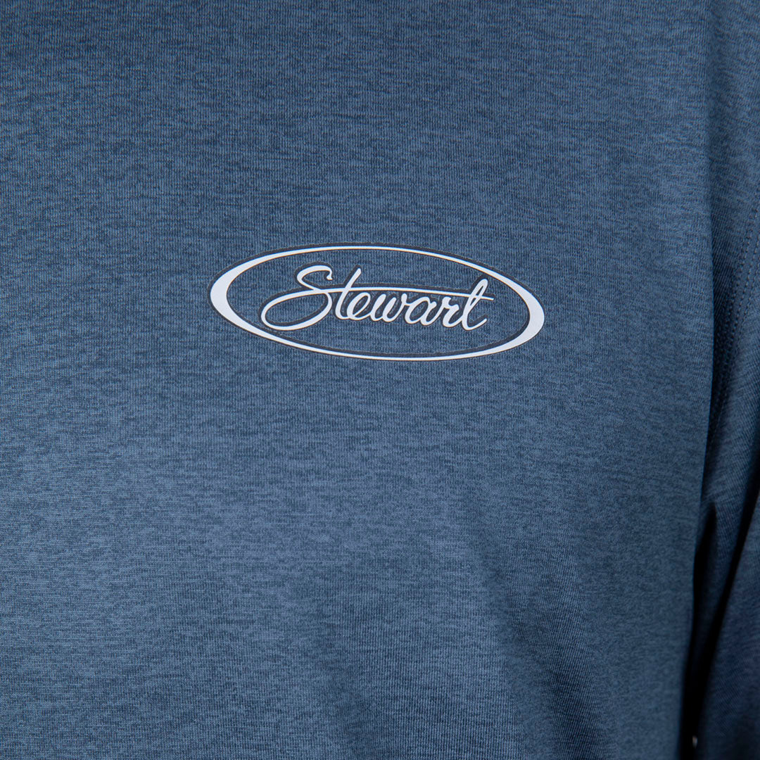  STEWART MEN'S ANTIX S/S TECH UV SURF SHIRT - HEATHER NAVY(Stewart Mens Antix S S Tech Uv Surf Shirt Heather Navy)
