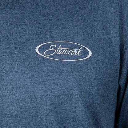  STEWART MEN'S ANTIX S/S TECH UV SURF SHIRT - HEATHER NAVY(Stewart Mens Antix S S Tech Uv Surf Shirt Heather Navy)