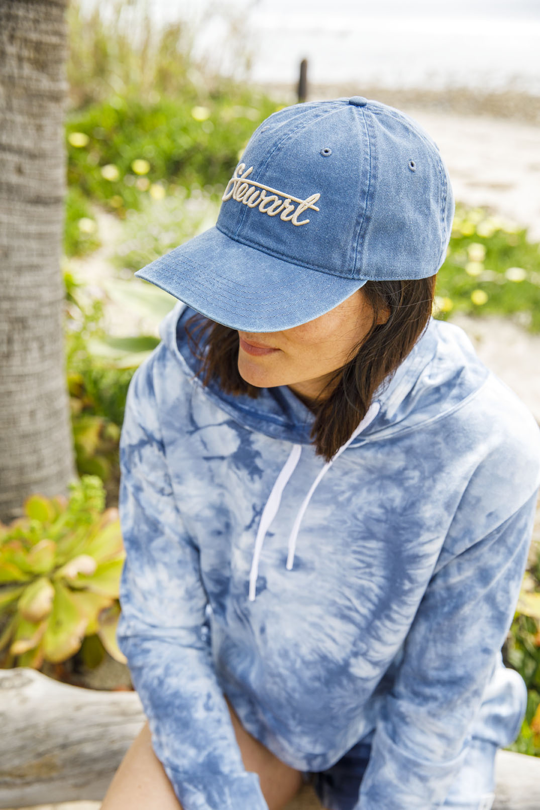  STEWART SCRIPT PIGMENT DYED DAD HAT(Stewart Script Pigment Dyed Dad Hat)