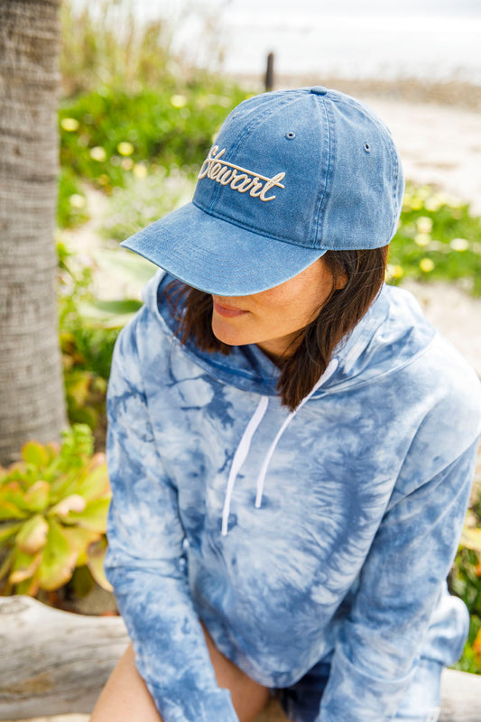  STEWART SCRIPT PIGMENT DYED DAD HAT(Stewart Script Pigment Dyed Dad Hat)