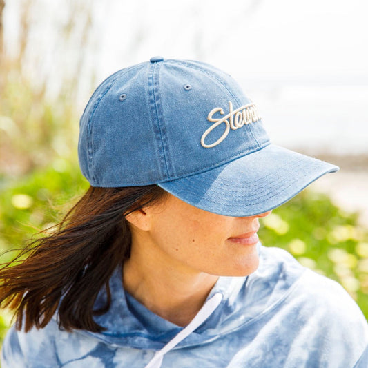  STEWART SCRIPT PIGMENT DYED DAD HAT(Stewart Script Pigment Dyed Dad Hat)