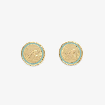  PURA VIDA TIDAL STUD GOLD EARRINGS(Pura Vida Tidal Stud Earrings)