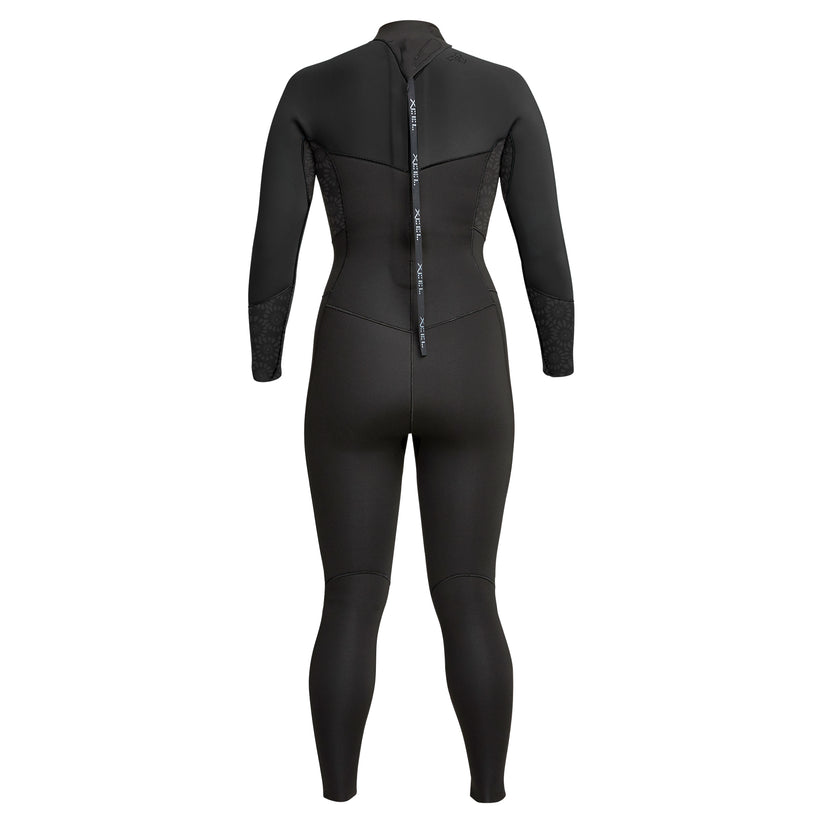 XCEL WETSUITS WOMEN'S AXIS 3/2mm BACK ZIP FULLSUIT BLACK FLORAL(Xcel Wetsuits Womens Axis 3 2mm Back Zip Fullsuit Black Floral)