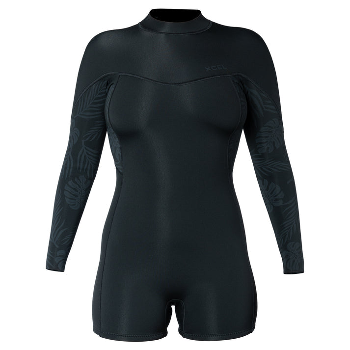 XCEL WOMEN'S AXIS L/S BACK ZIP BOY CUT SPRINGSUIT 2mm(Xcel Womens Axis L S Back Zip Boy Cut Springsuit 2mm)