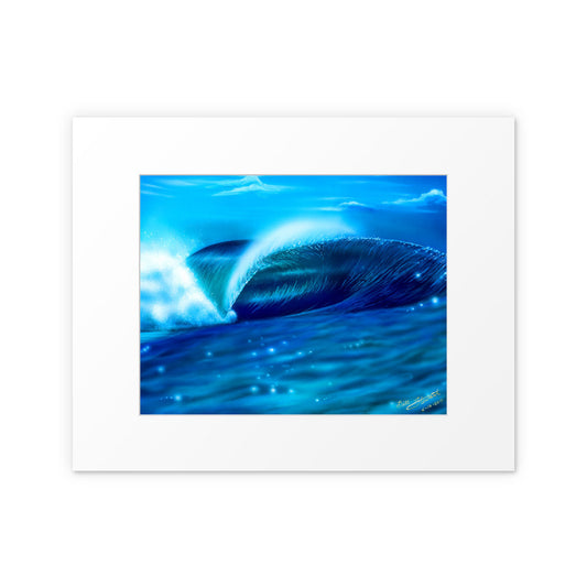  BILL STEWART BLUE WAVE ART PRINT(Bill Stewart Blue Wave Print)