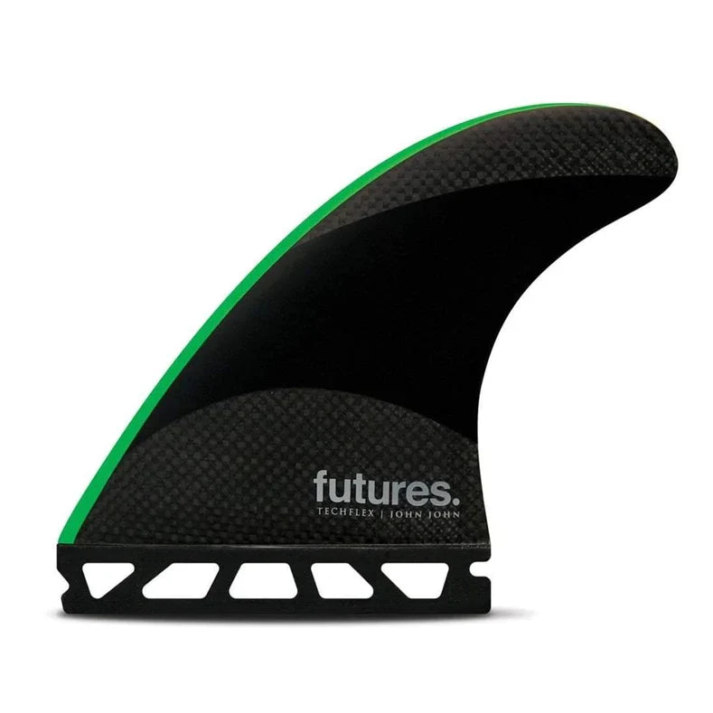  FUTURES FINS JJ-2 MEDIUM TECHFLEX THRUSTER - BLACK/NEON GREEN(Copy Of Futures Fins Jj 2 Large Techflex Thruster Black Bright Red)