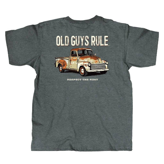  OLD GUYS RULE - RESPECT THE RUST T-SHIRT(Old Guys Rule Respect The Rust T Shirt)