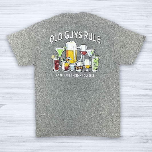  OLD GUYS RULE - GLASSES T-SHIRT(Old Guys Rule Glasses T Shirt)