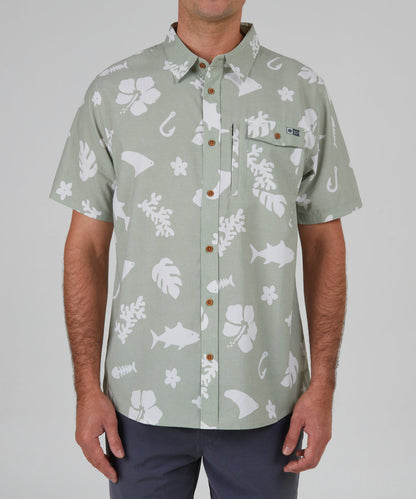  SALTY CREW SHOOTS S/S TECH WOVEN SHIRT(Salty Crew Shoots S S Tech Woven Shirt)